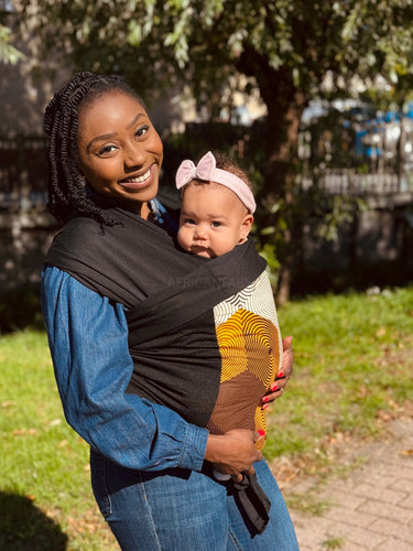 Afrikaanse Print Draagdoek / Draagzak / baby wrap / baby sling - Gele Diamant