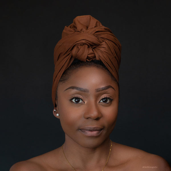 Bruine hoofddoek / bruine headwrap