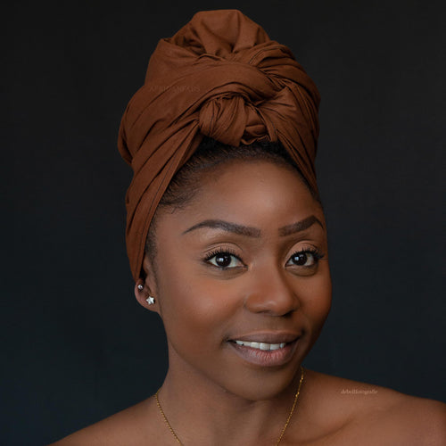 Bruine hoofddoek / bruine headwrap