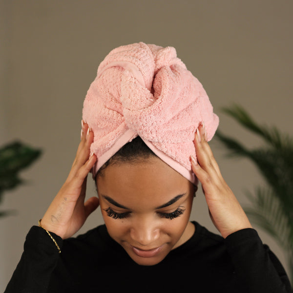 Microfiber Hair Towel - Hoofdhanddoek voor je haar - Pale Roze