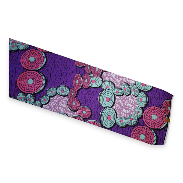 Afrikaanse stof - Paarse disks - 100% katoen