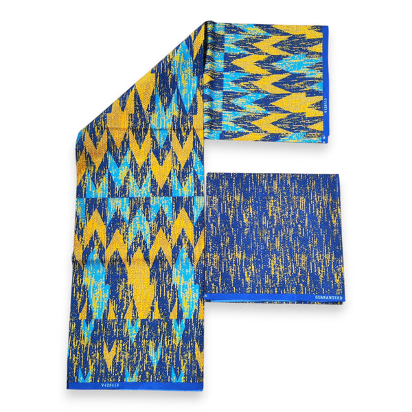 Afrikaanse stof - Two-Tone print Polycotton - 6 yard Combinatie (4+2 yard) PO-5034