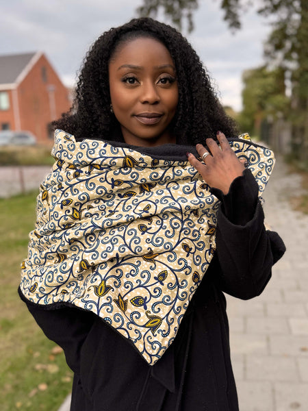 Warme Sjaal met Afrikaanse print Unisex - Gele Branches