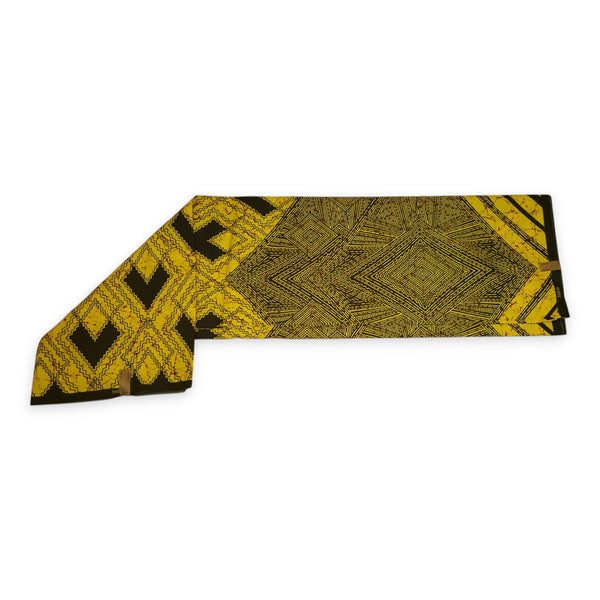 Afrikaanse stof - Gele Diamonds - Polycotton
