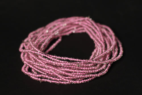 Waist Beads / Afrikaanse Heupketting - ASEMOTA - Roze (elastisch)