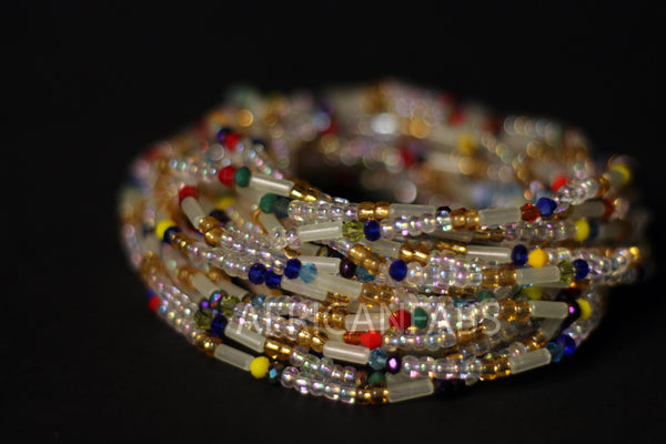 Waist Beads / Afrikaanse Heupketting - ESOMO - Multi color (elastisch)
