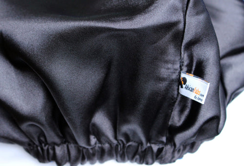 Easy headwrap / hoofddoek - Satijnen binnenkant - Bruin classic
