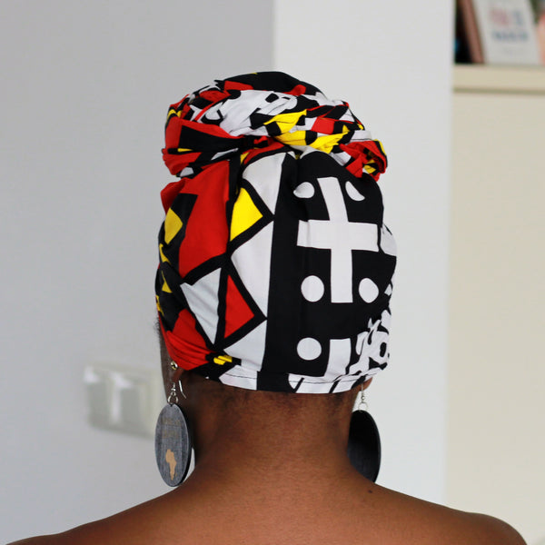 Afrikaanse Rode Samakaka hoofddoek - Angolese Samacaca Headwrap