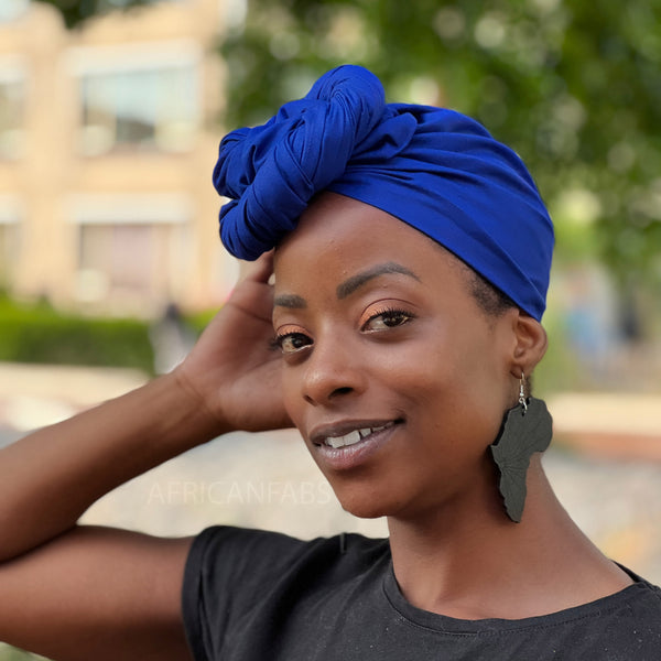 Blauwe hoofddoek / Blauwe headwrap
