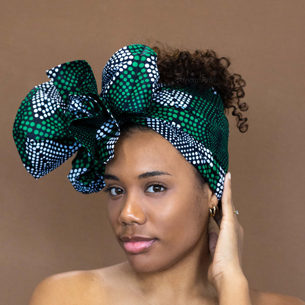 Afrikaanse Groene diamonds hoofddoek - headwrap