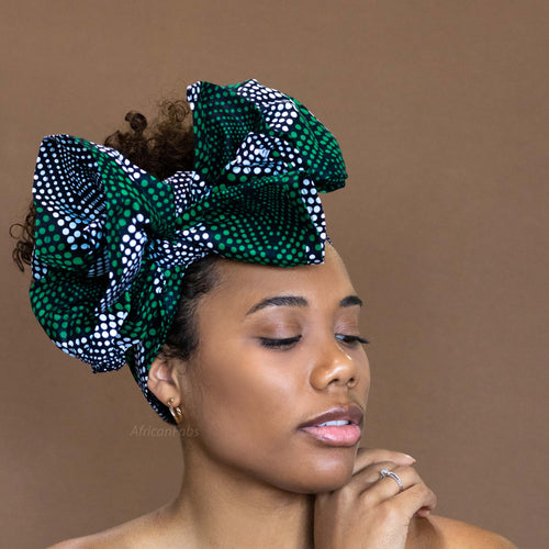 Afrikaanse Groene diamonds hoofddoek - headwrap