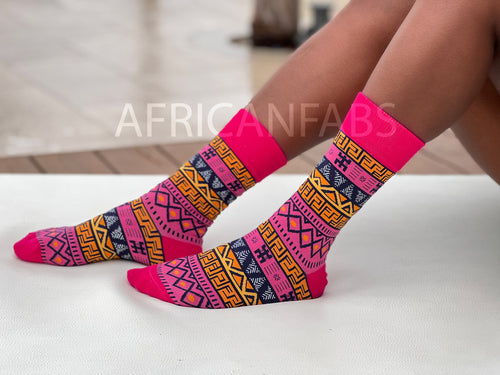 Afrikaanse sokken / Afro sokken / Mud sokken - Roze