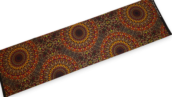Afrikaanse wax print stof - Bruin Savanna Sun - 100% katoen