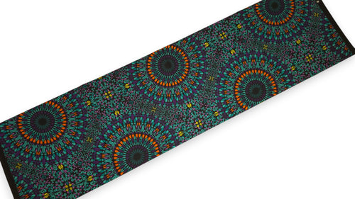 Afrikaanse wax print stof - Turkoois Paars Ocean Eye - 100% katoen