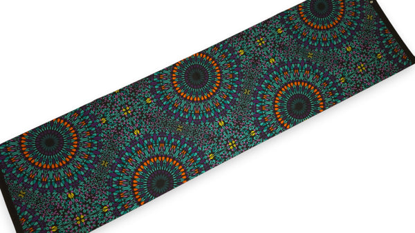 Afrikaanse wax print stof - Turkoois Paars Ocean Eye - 100% katoen