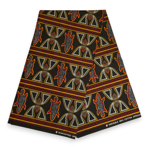 Haarband / Hoofdband in Afrikaanse print - Zwart Rood Toghu Bamenda