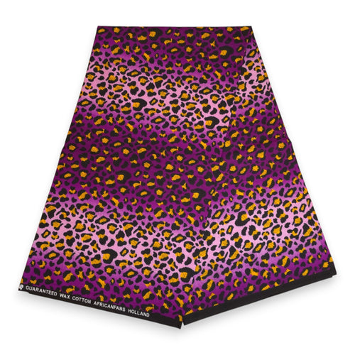 Afrikaanse hoofddoek Paars Luipaard Spots - headwrap