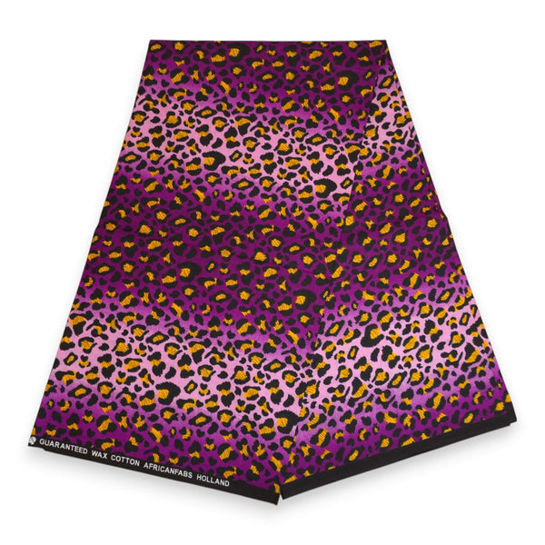 Afrikaanse hoofddoek Paars Luipaard Spots - headwrap