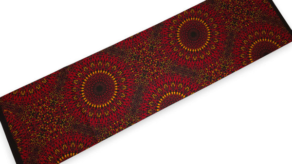 Afrikaanse wax print stof - Rood Sunfire Bloom - 100% katoen