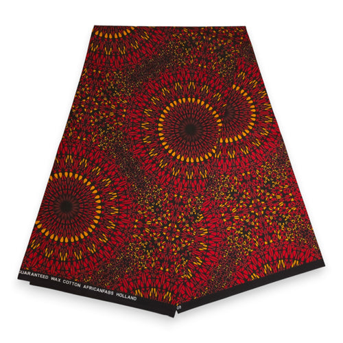 Afrikaanse hoofddoek Rood Sunfire Bloom - headwrap