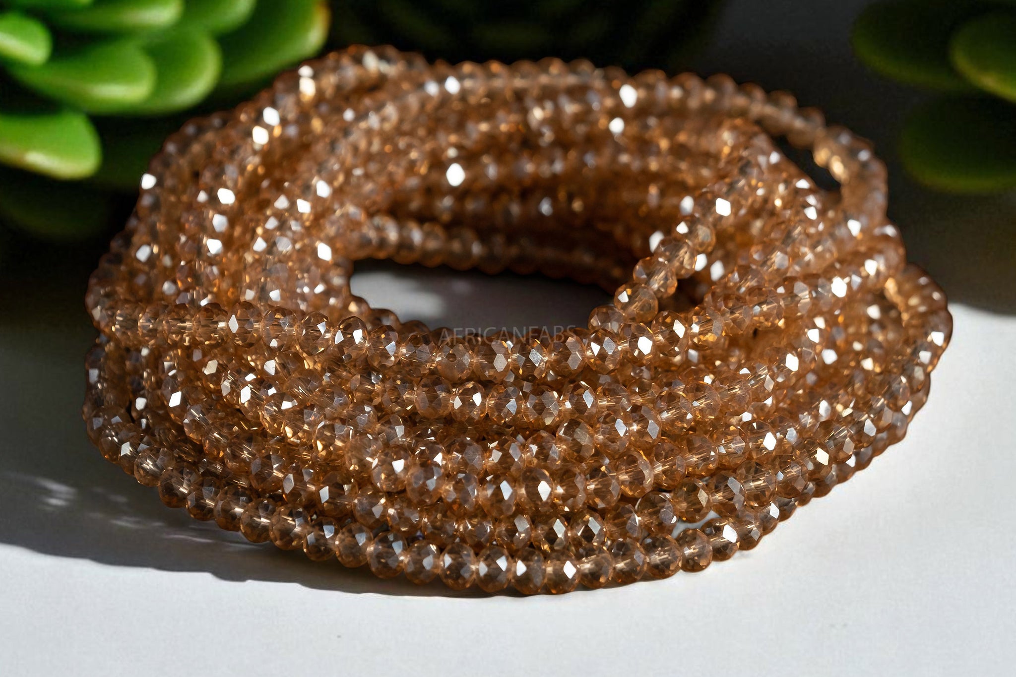 Waist Beads / Afrikaanse Heupketting - IVIE- Goud crystal (elastisch)
