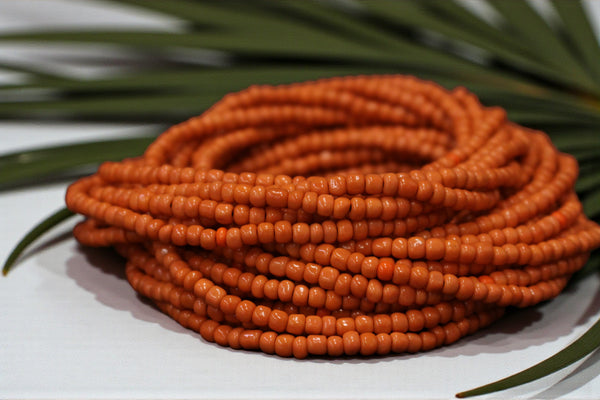 Waist Beads / Afrikaanse Heupketting - BENIN - Oranje (elastisch)