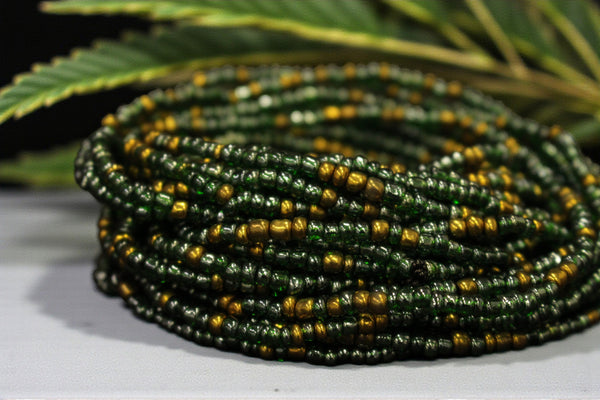 Waist Beads / Afrikaanse Heupketting - AKPATA - Groen (elastisch)