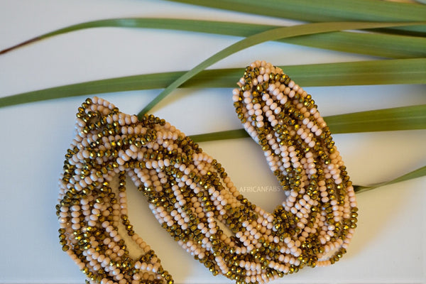 Waist Beads / Afrikaanse Heupketting - Ebébé - Goud (Traditioneel niet-elastisch koord)
