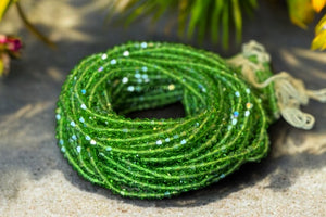 Waist Beads / Afrikaanse Heupketting - Osato - crystal Groen (Traditioneel niet-elastisch koord)