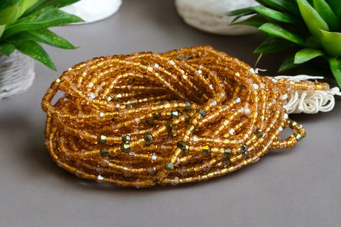 Waist Beads / Afrikaanse Heupketting - Ose - Goud (Traditioneel niet-elastisch koord)