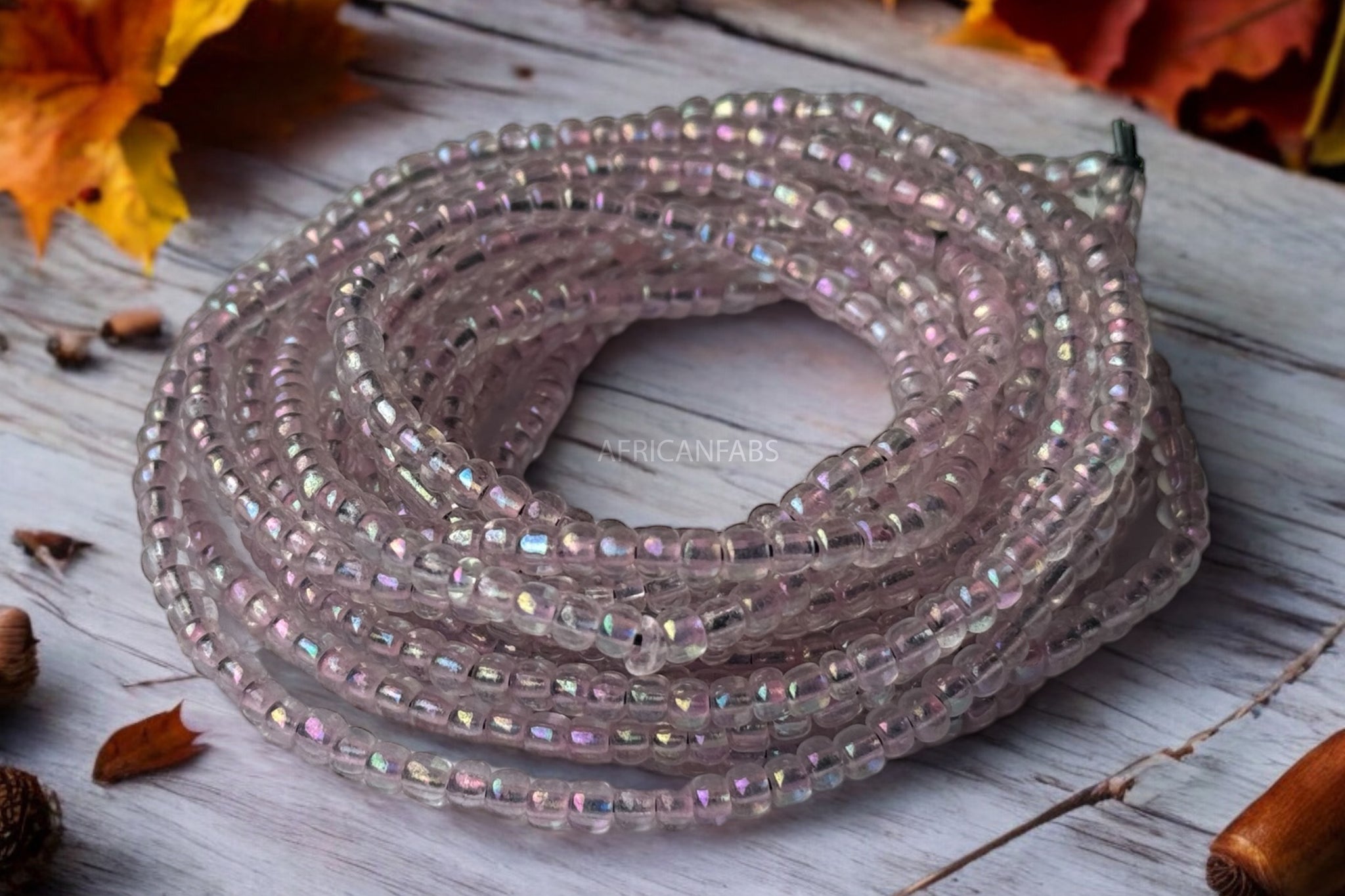 Waist Beads / Afrikaanse Heupketting - Water - Roze (elastisch)