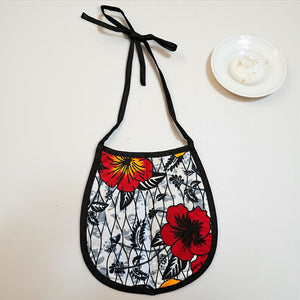 Afrikaanse print slabbetje - Lichtgrijs Bloemen (Unisex)