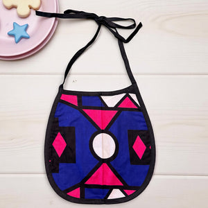 Afrikaanse print slabbetje - Blauw Roze Samakaka (Unisex)