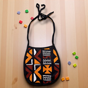 Afrikaanse print slabbetje - Bruin Kruis Bogolan (Unisex)