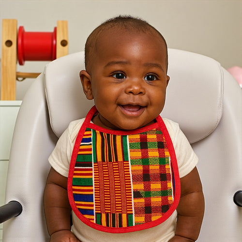 Afrikaanse print slabbetje - Kente Print (Unisex)