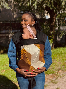 Afrikaanse Print Draagdoek / Draagzak / baby wrap / baby sling - Gele Diamant