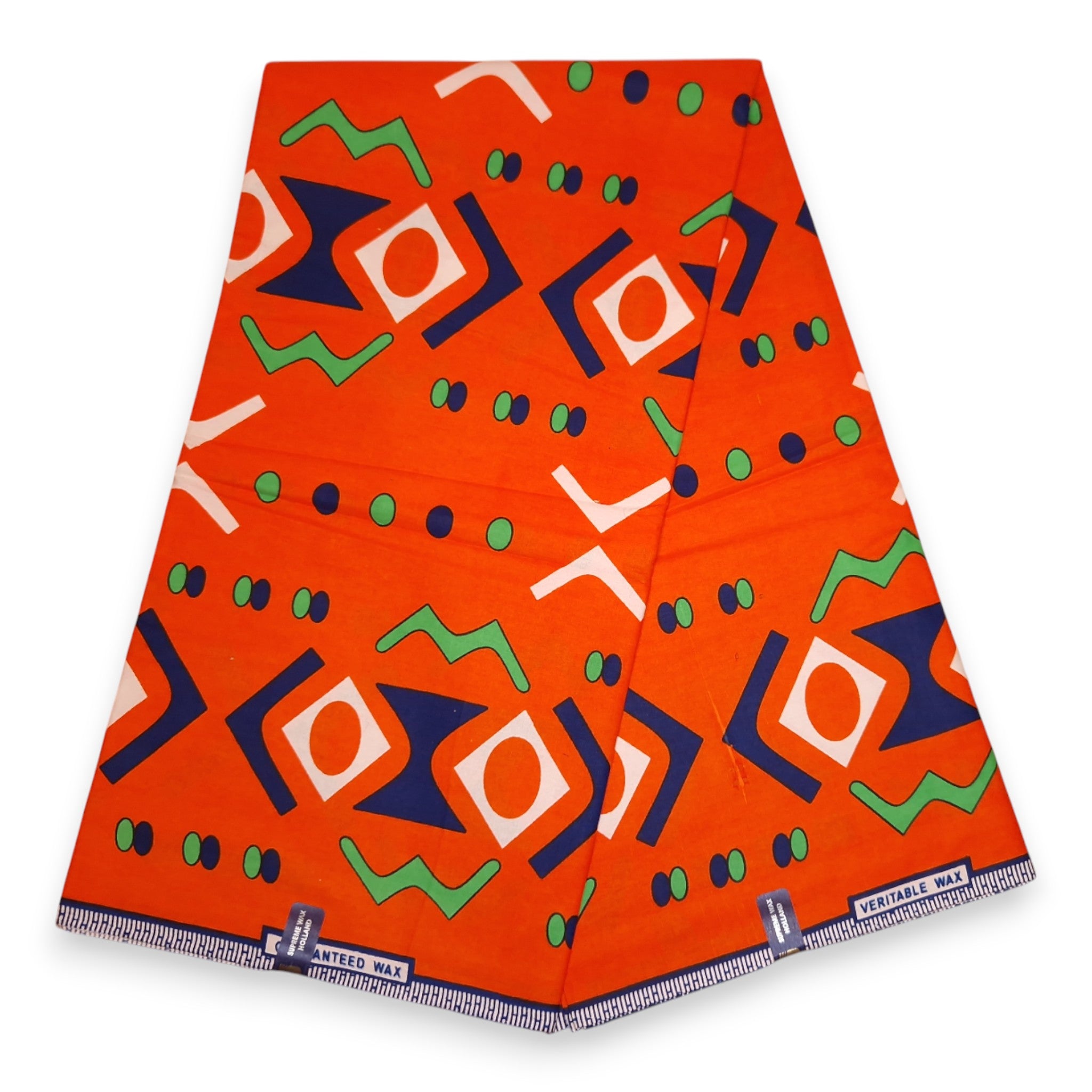 Afrikaanse stof - Oranje Bogolan - 100% katoen