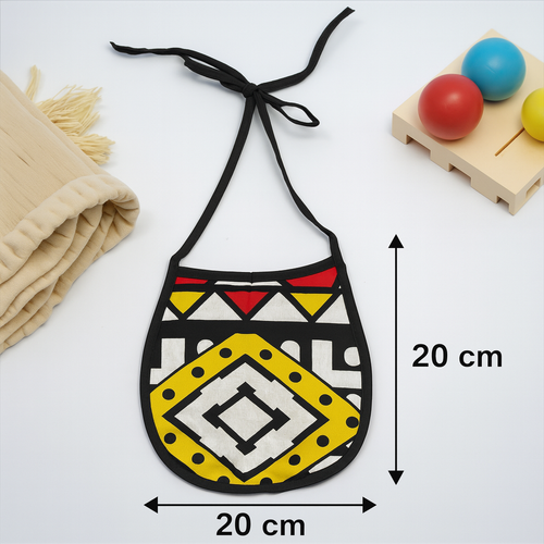 Afrikaanse print slabbetje -Paars Dotted Patterns (Unisex)
