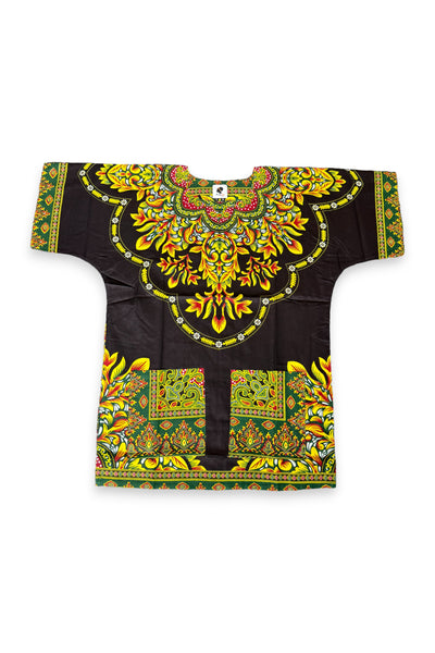 Zwart Dashiki Shirt / Dashiki Jurk - Afrikaans shirt - Unisex