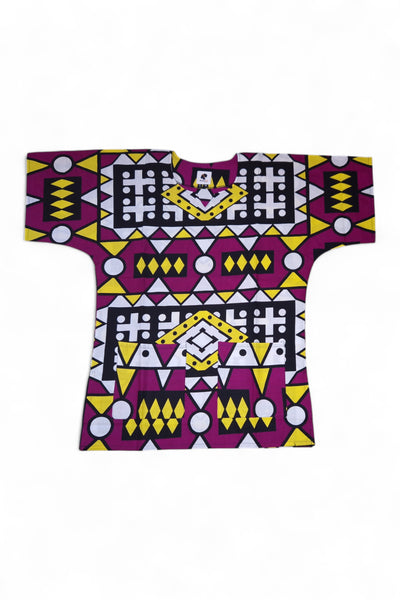 Paarse Samakaka Dashiki Shirt / Dashiki Jurk - Afrikaans shirt - Unisex