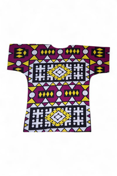 Paarse Samakaka Dashiki Shirt / Dashiki Jurk - Afrikaans shirt - Unisex