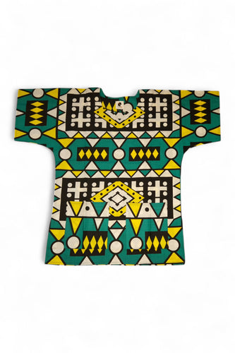 Turquoise Geel Samakaka Dashiki Shirt / Dashiki Jurk - Afrikaans shirt - Unisex