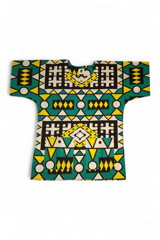 Turquoise Geel Samakaka Dashiki Shirt / Dashiki Jurk - Afrikaans shirt - Unisex