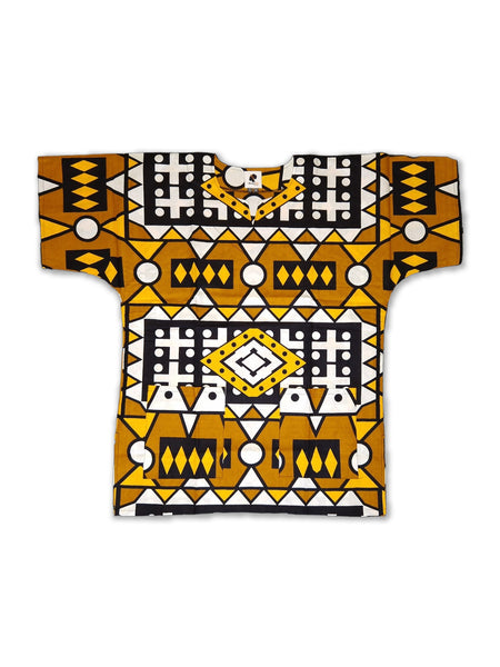 Mosterd Samakaka Dashiki Shirt / Dashiki Jurk - Afrikaans shirt - Unisex