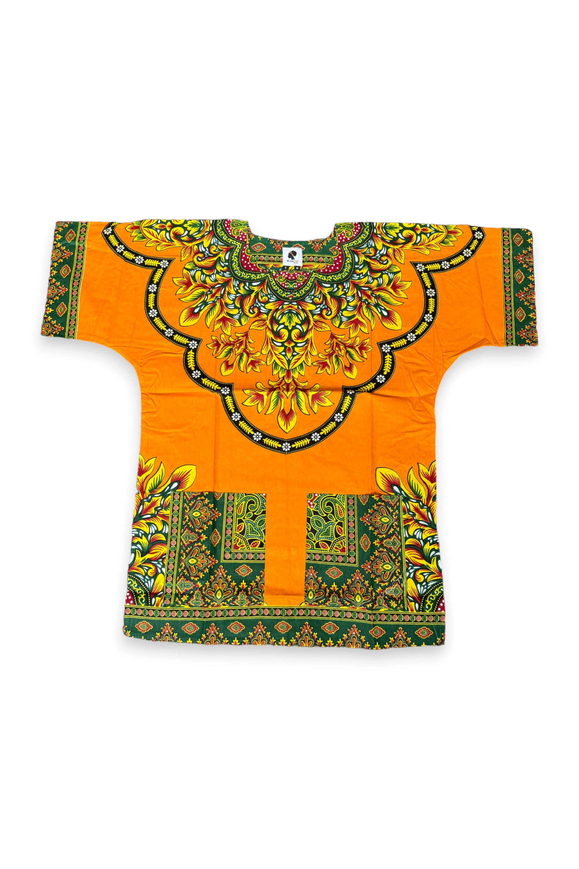 Oranje Dashiki Shirt / Dashiki Jurk - Afrikaans shirt - Unisex