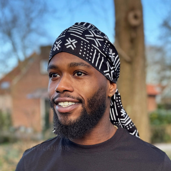 Durag / Du-rag / Do-rag / Bandana - Unisex - Zwarte mud