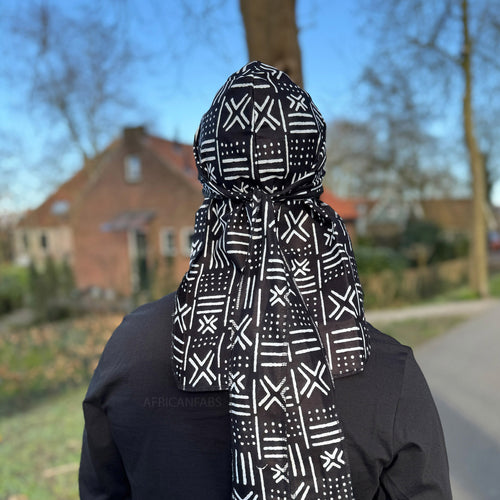 Durag / Du-rag / Do-rag / Bandana - Unisex - Zwarte mud