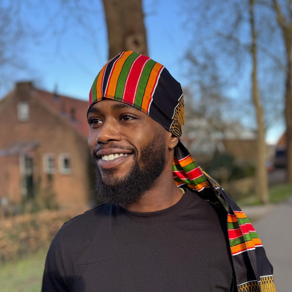 Durag / Du-rag / Do-rag / Bandana - Unisex - Zwart Pan African