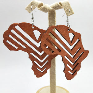 African Continent Earrings Bruin