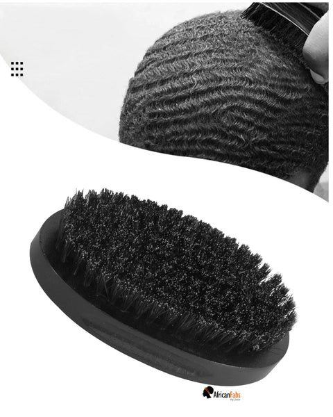 Wave Brush - Soft-Medium 360 Wave brush voor kapsel durag cap - Zwart - Unisex